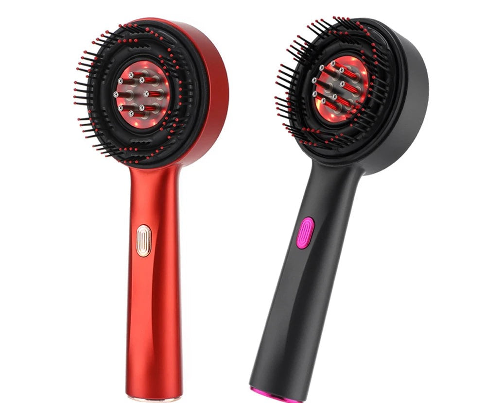 Rubra scalp massage brush in red and in black